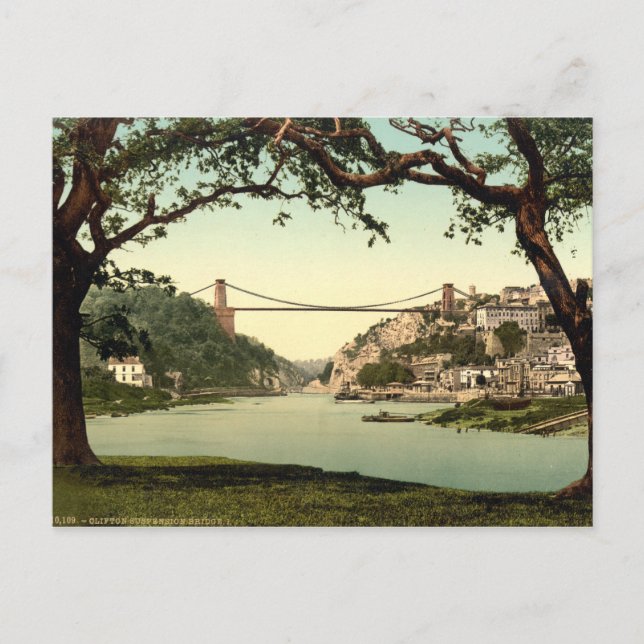 Clifton Suspension Bridge I, Bristol, England Postkarte (Vorderseite)