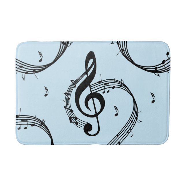 Climactic G Clef Music Blue Badematte (Vorderseite)