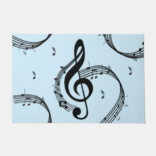 Climactic G Clef Music Blue Fußmatte