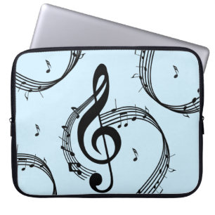 Climactic G Clef Music Blue Laptopschutzhülle