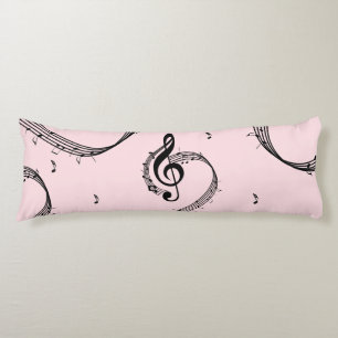 Climactic G Clef Music Pink Seitenschläferkissen