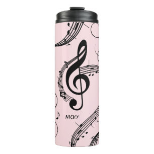 Climactic G Clef Music Pink Thermosbecher