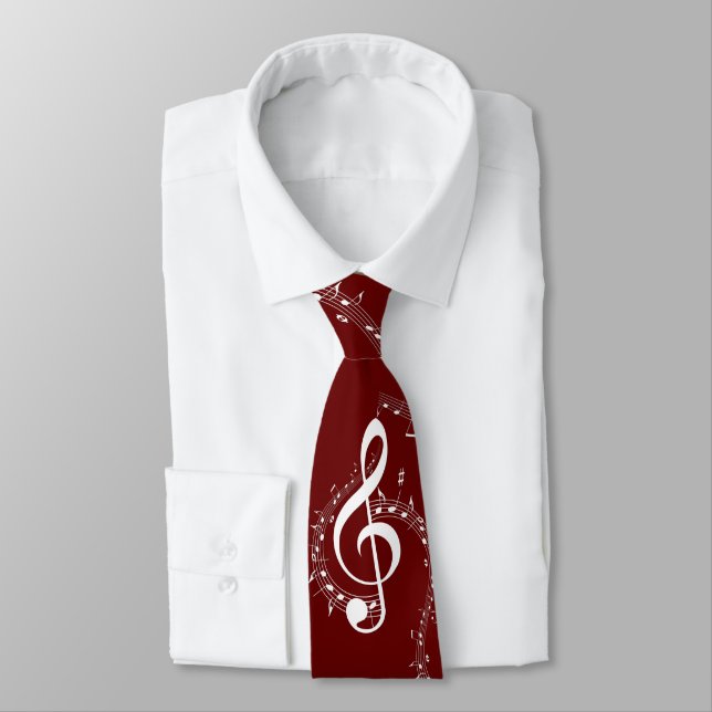 Climactic G Clef Music Red Krawatte (Gebunden)