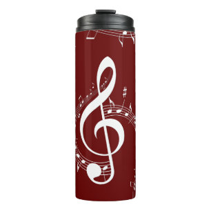 Climactic G Clef Music Red Thermosbecher
