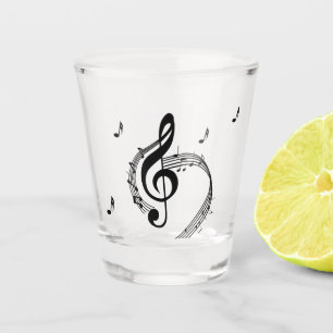 Climactic G Clef Music Schnapsglas