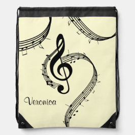 Climactic G Clef Music Yellow Sportbeutel
