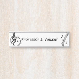 Climactic G Clef Name Türschild