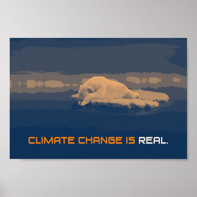 Climate Change Polar Bear Poster (Vorne)