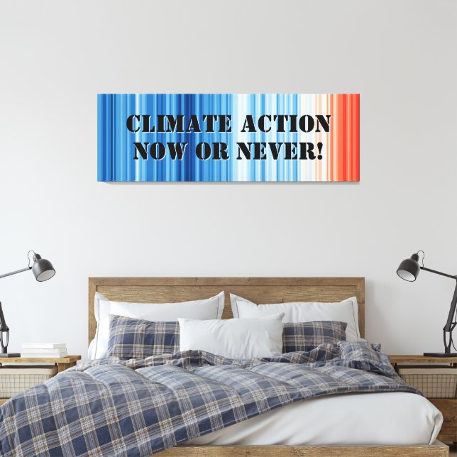 Climate Emergency Panoramic Canvas - Extra Wide Leinwanddruck (Insitu (Schlafzimmer))