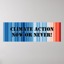 Climate Emergency Stripes Poster Science Wall Art