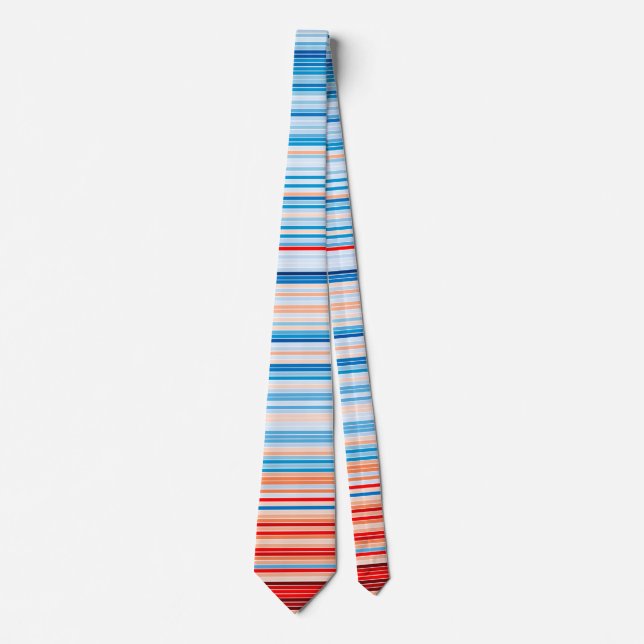 Climate Stripes Krawatte Deutschland 1881-2021 (Vorderseite)