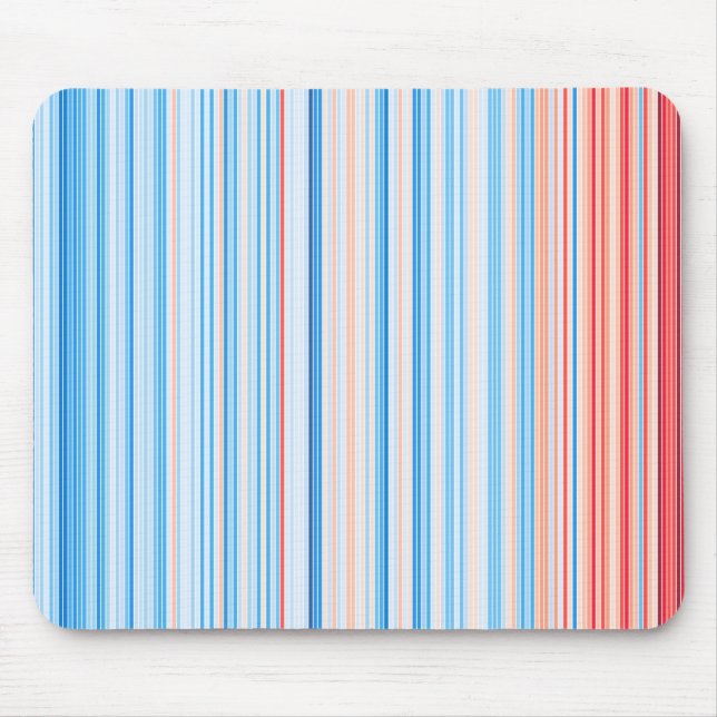 Climate Stripes Mousepad Deutschland 1918-2019 (Vorne)