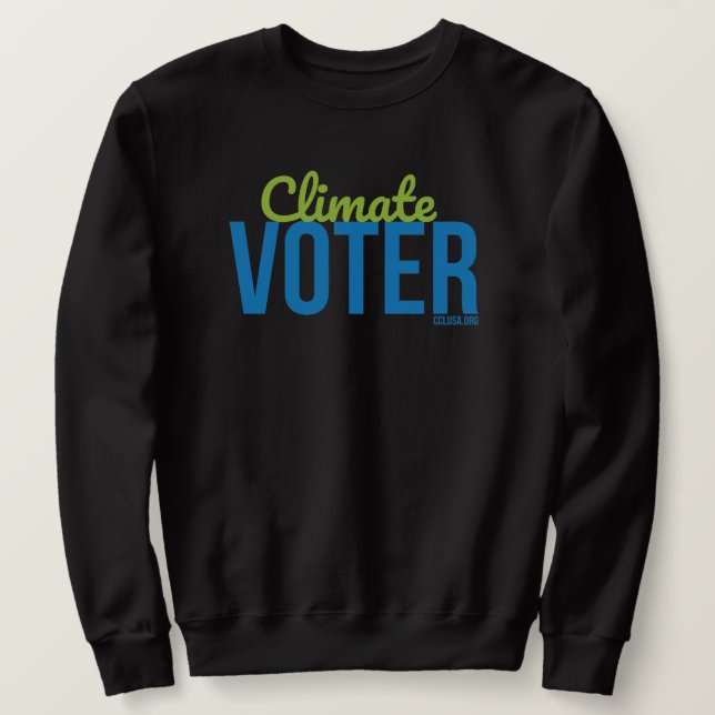 Climate Voter sweatshirt noir unisex (Design devant)