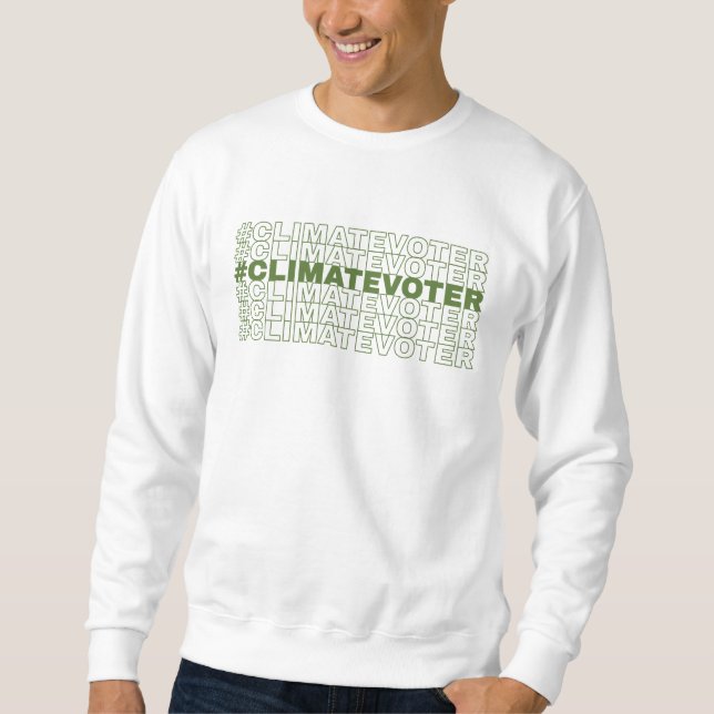 #ClimateVoter un sweatshirt blanc unisex (Devant)