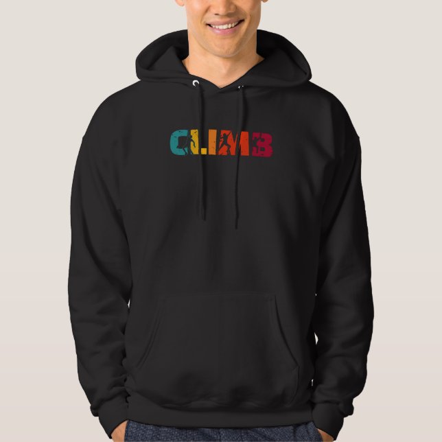 Climb Climber Sport Climbing Bouldering Hoodie (Vorderseite)