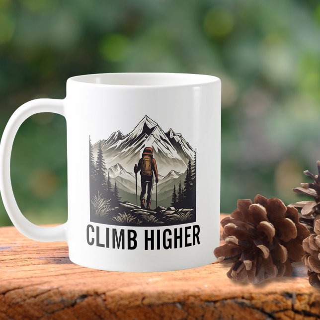 Climb Higher Mountain Wiker Kaffeetasse (Von Creator hochgeladen)