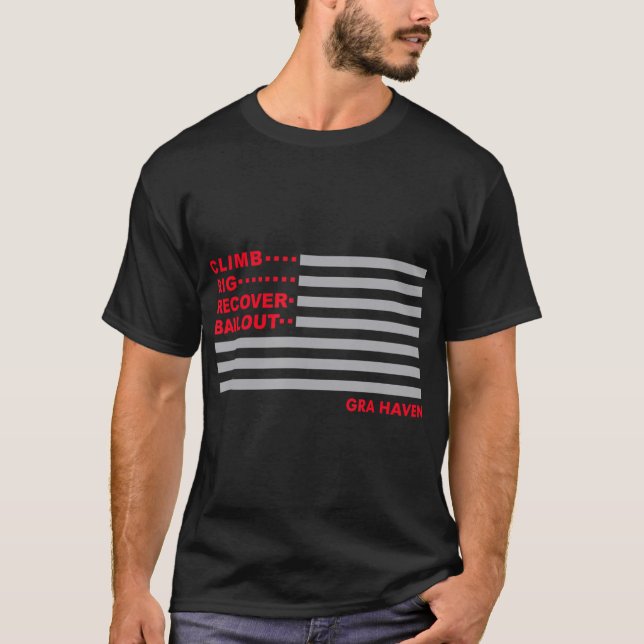 Climb Rig Recover Bailout American Flag T - Shirt (Vorderseite)