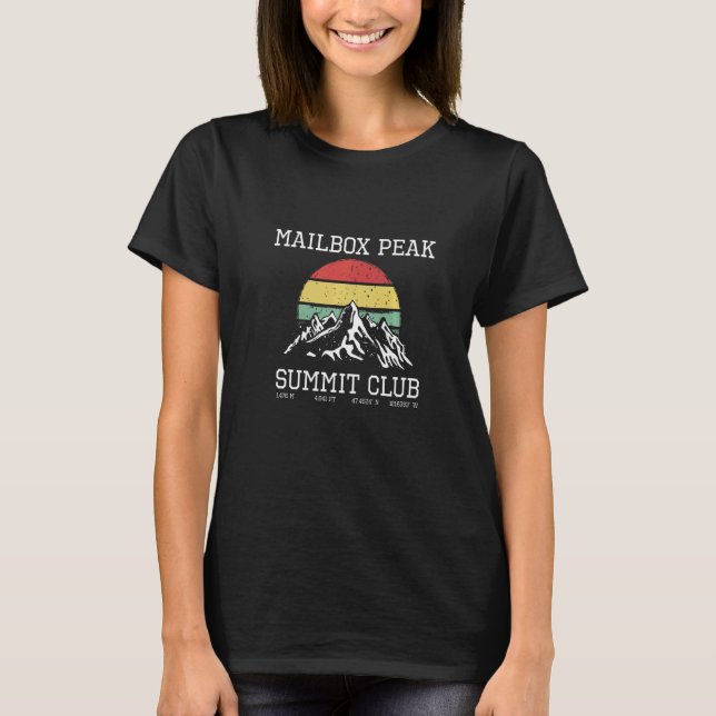 Climbed Mailbox Peak Summit Club Wandern T-Shirt (Vorderseite)