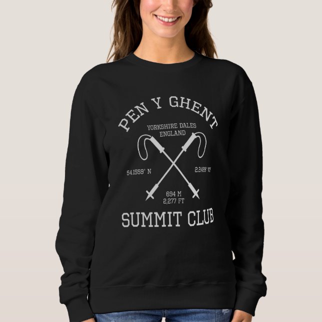 Climbed Pen Y Gent Summit Club Wandern Yorkshire D Sweatshirt (Vorderseite)