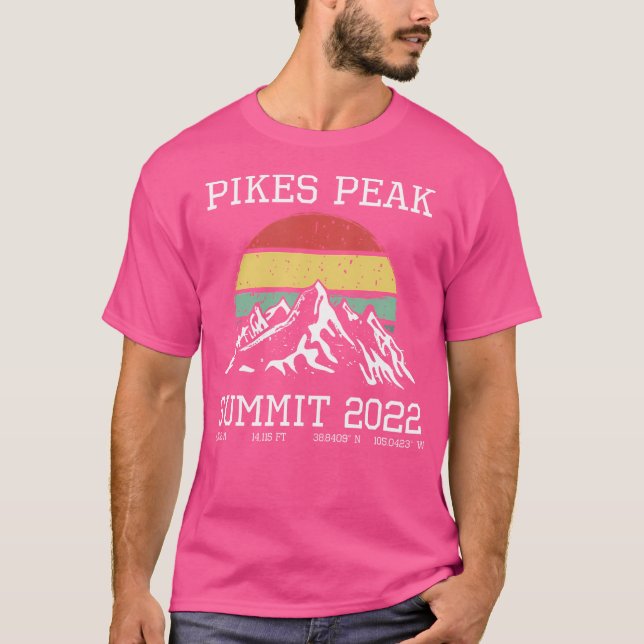 Climbed Pikes Peak Summit 2022 Wandercolorado Sun  T-Shirt (Vorderseite)