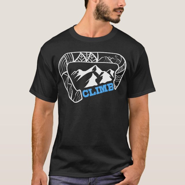 Climber Carabiner Climbing Mountain Sports Gift bo T-Shirt (Vorderseite)
