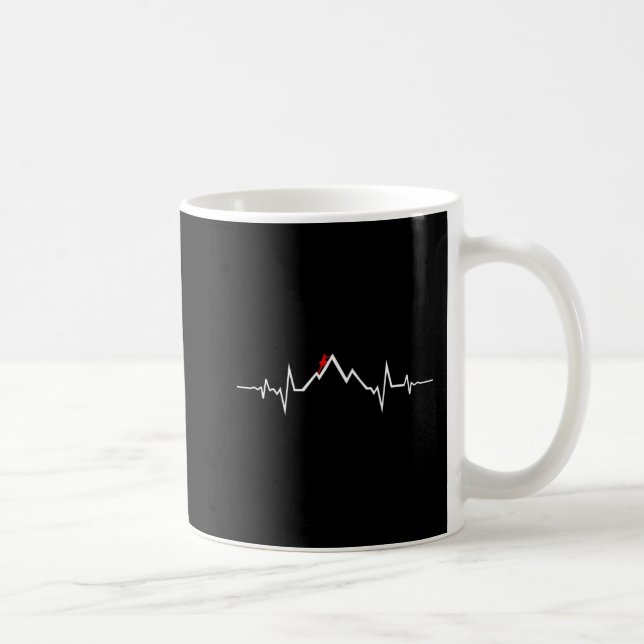 Climber Climbing Heartbeat  Kaffeetasse (Rechts)