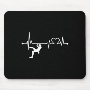 Climber Herzschlag Lustig Climbrock Klettern Cool Mousepad