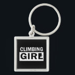 climbing girl schlüsselanhänger<br><div class="desc">This original rock climber silhouette text design with awesome typography font lettering is a great birthday and holiday gift idea for rock climbing, bouldering, and trekking lovers! This artwork is great for girls, women, females, and wife who spent their free time climbing, also you will look amazing at this logo...</div>