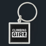 climbing girl schlüsselanhänger<br><div class="desc">This original rock climber silhouette text design with awesome typography font lettering is a great birthday and holiday gift idea for rock climbing, bouldering, and trekking lovers! This artwork is great for girls, women, females, and wife who spent their free time climbing, also you will look amazing at this logo...</div>