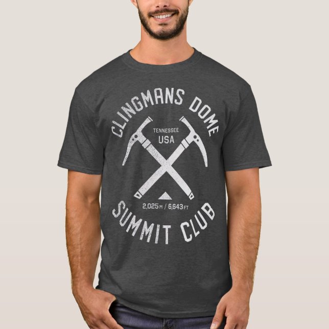 Clingmans Dome Summit Club I klettert Clingmans T-Shirt (Vorderseite)