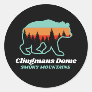 Clingmans Kuppel Smokey Mountains North Carolina Runder Aufkleber