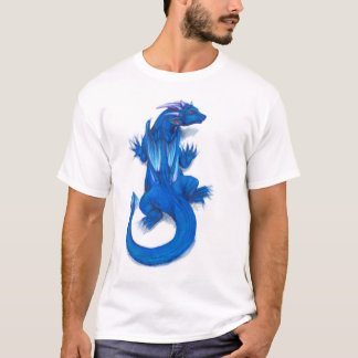 Clingy blaues Drache-Shirt T-Shirt