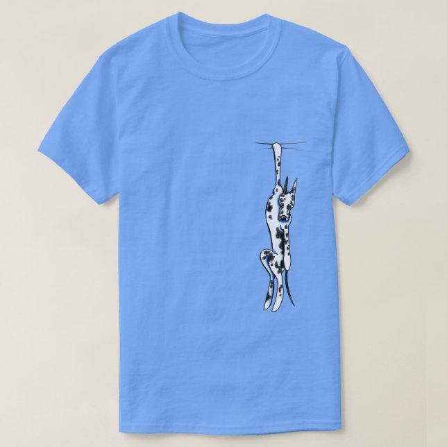 Clingy Harlequin Great Dane T-Shirt (Design vorne)