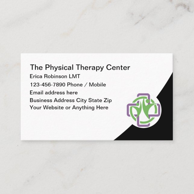 Clinique de physiothérapie Cartes de visite (Devant)