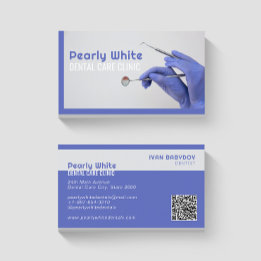 Clinique de soins dentaires Carte de visite bleu