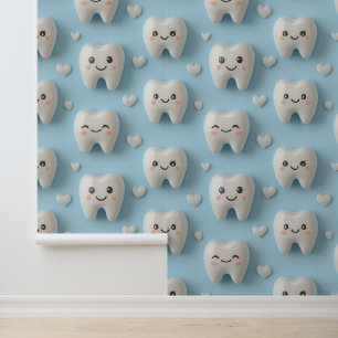 Clinique dentaire Décor Mur Blanc Souriant Visage