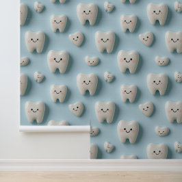 Clinique dentaire Décor Mur Blanc Souriant Visage