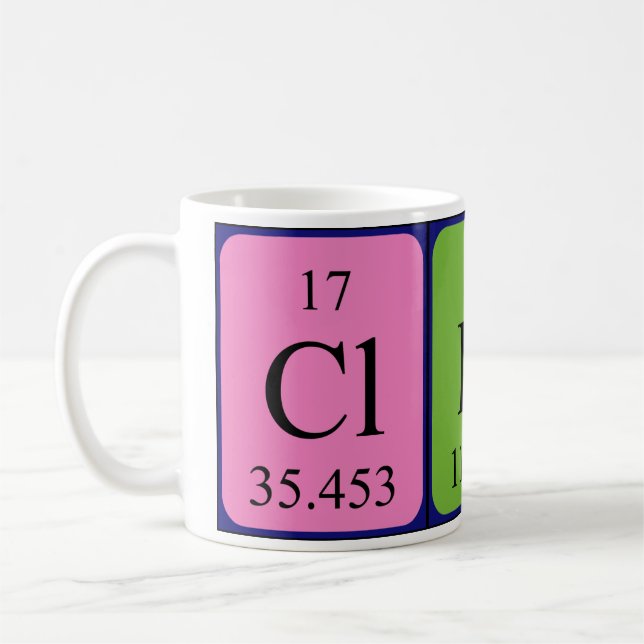 Clint périodique nom de table mug (Gauche)