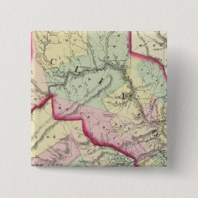 Clinton, Center Landkreise Button (Vorderseite)