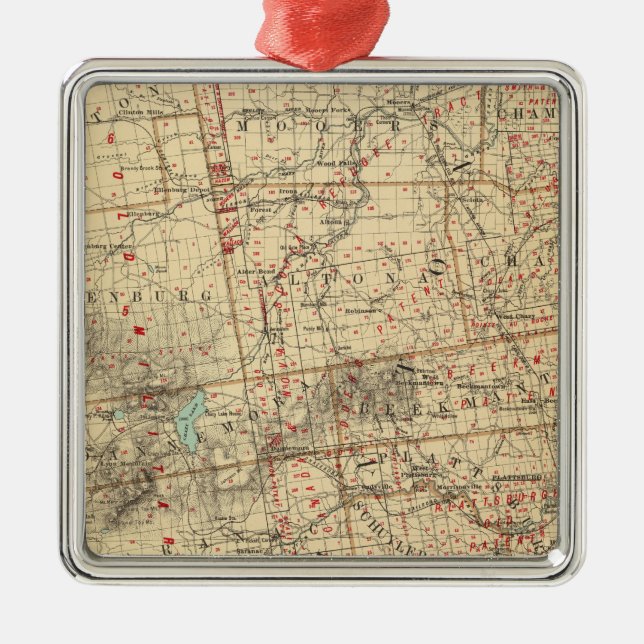 Clinton County Silbernes Ornament (Vorne)