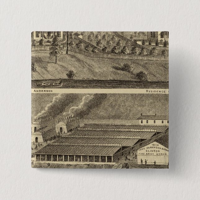 Clinton Fire Brick Works Andersons Landing Button (Vorderseite)