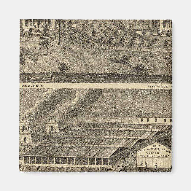 Clinton Fire Brick Works Andersons Landing Magnet (Vorne)