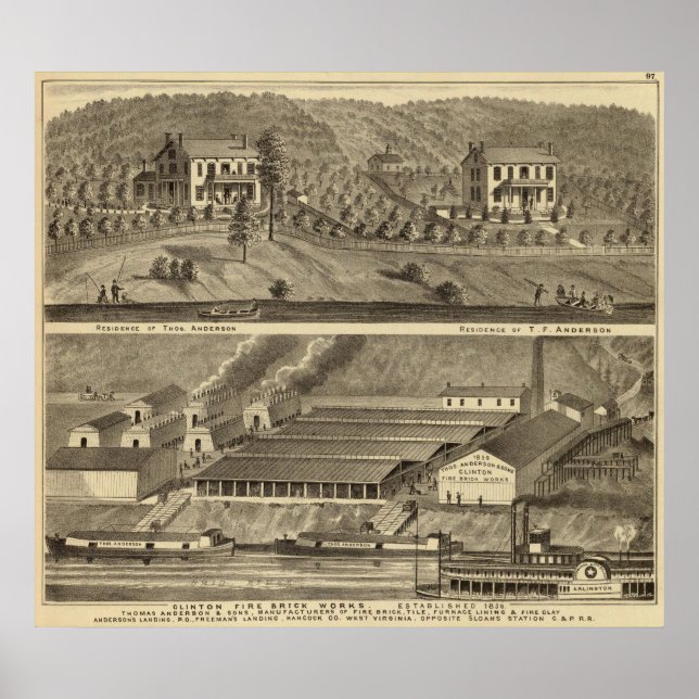 Clinton Fire Brick Works Andersons Landing Poster (Vorne)