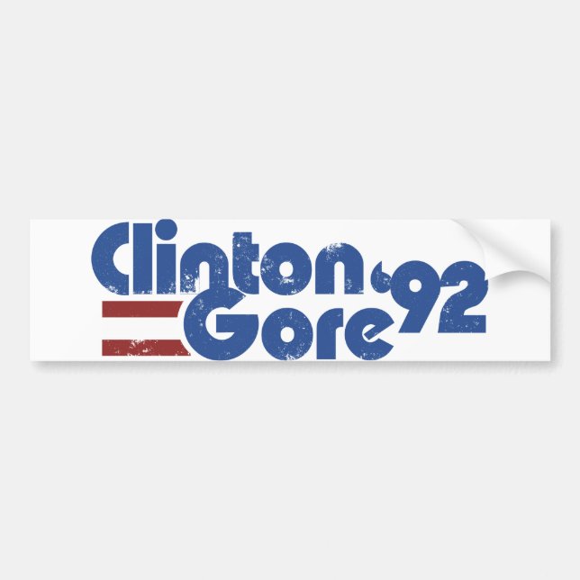Clinton GORE 1992 Autoaufkleber (Vorne)