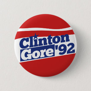 Clinton Gore 92 Button