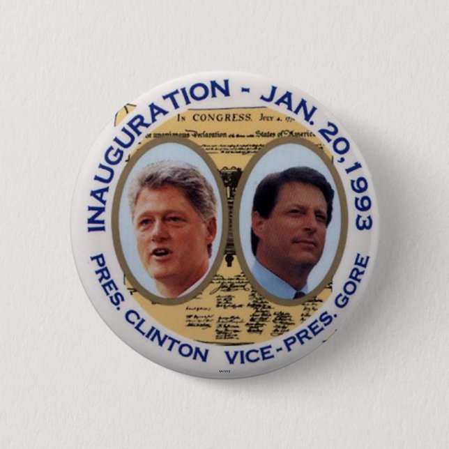 Clinton-Gore '93 Einweihung jugate - Knopf Button (Vorderseite)