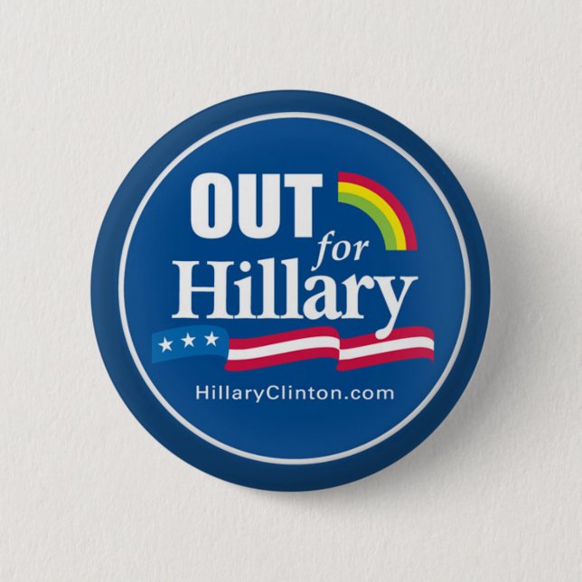 Clinton "HERAUS" knöpfen Homosexuelles Button (Vorderseite)
