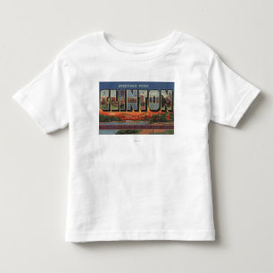 Clinton, IowaLarge Buchstabe ScenesClinton, IA Kleinkind T-shirt