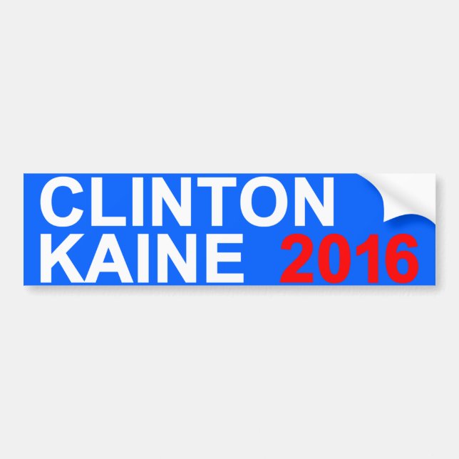 Clinton Kaine 2016 Autoaufkleber (Vorne)