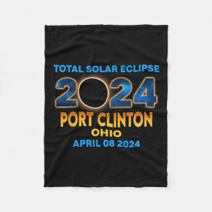 Clinton Ohio Eclipse 2024 Gesamtsolarzellen Fleecedecke